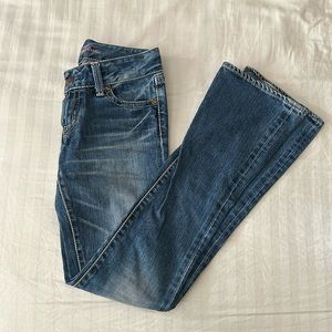 Kariang boot cut jeans size 25 denim mid rise